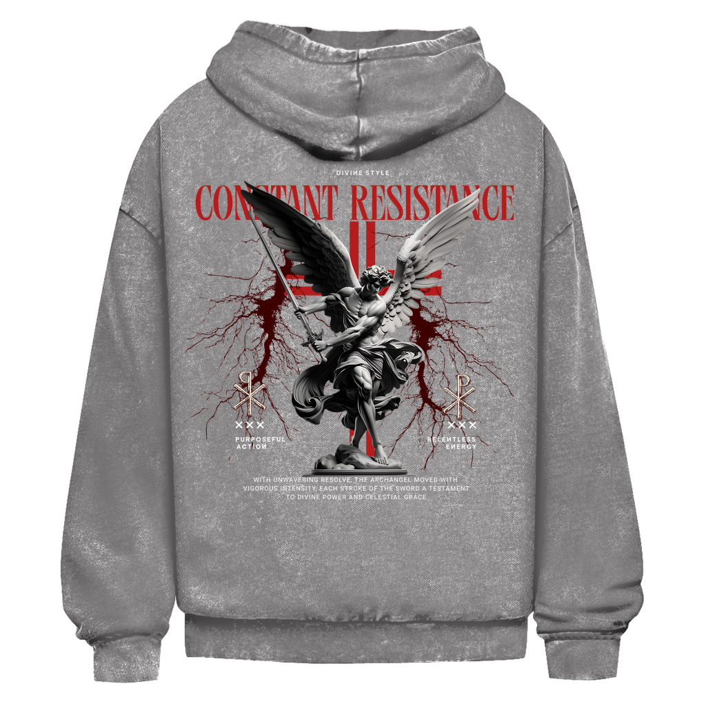Oversize Washed Hoodie Angel