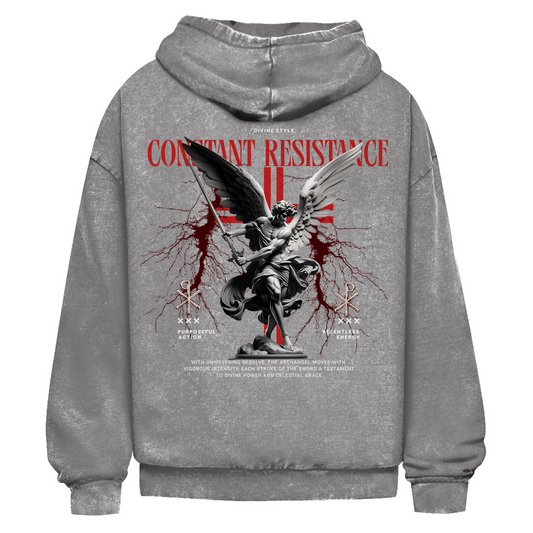 Oversize Washed Hoodie Angel