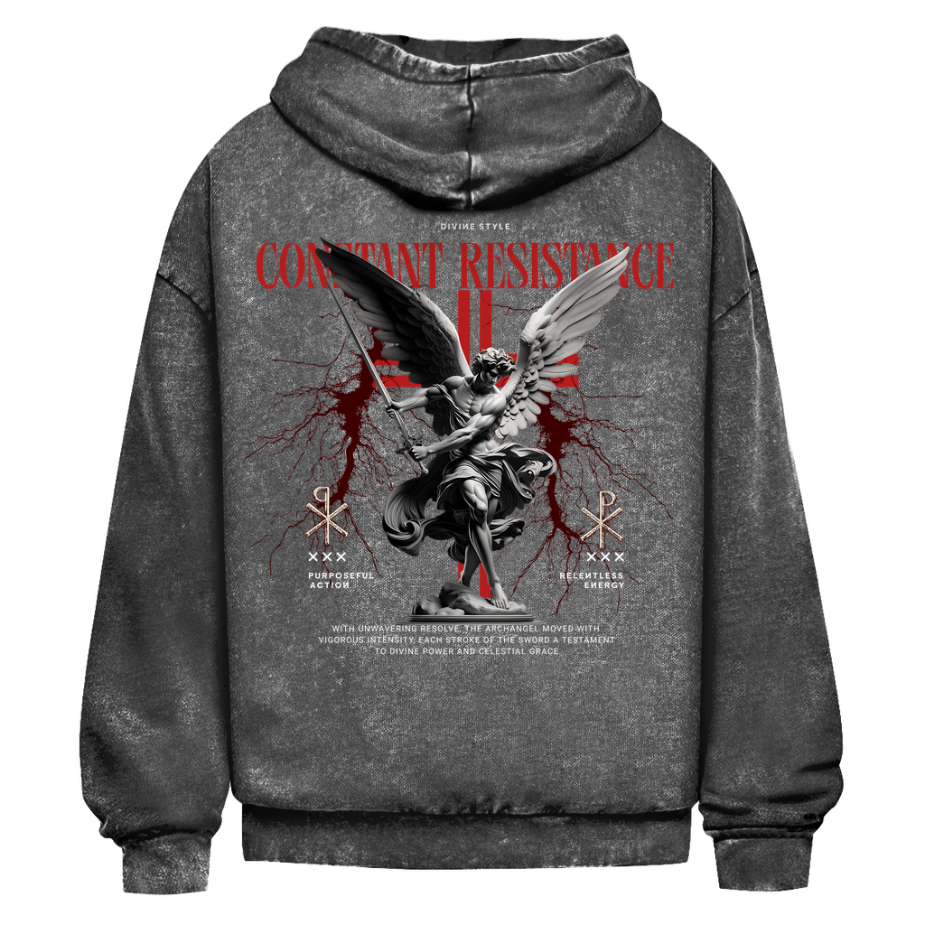 Oversize Washed Hoodie Angel