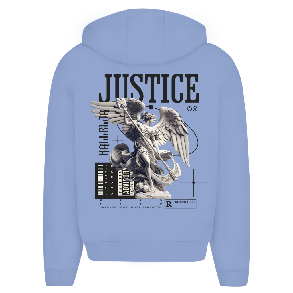 Herren Oversize Zipper Hoodie JUSTICE