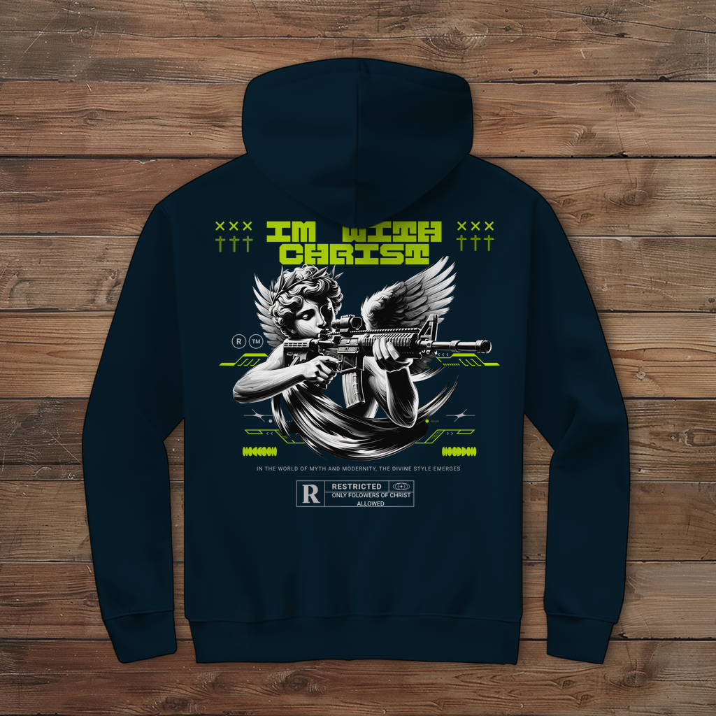 Herren Zipper Hoodie Angel