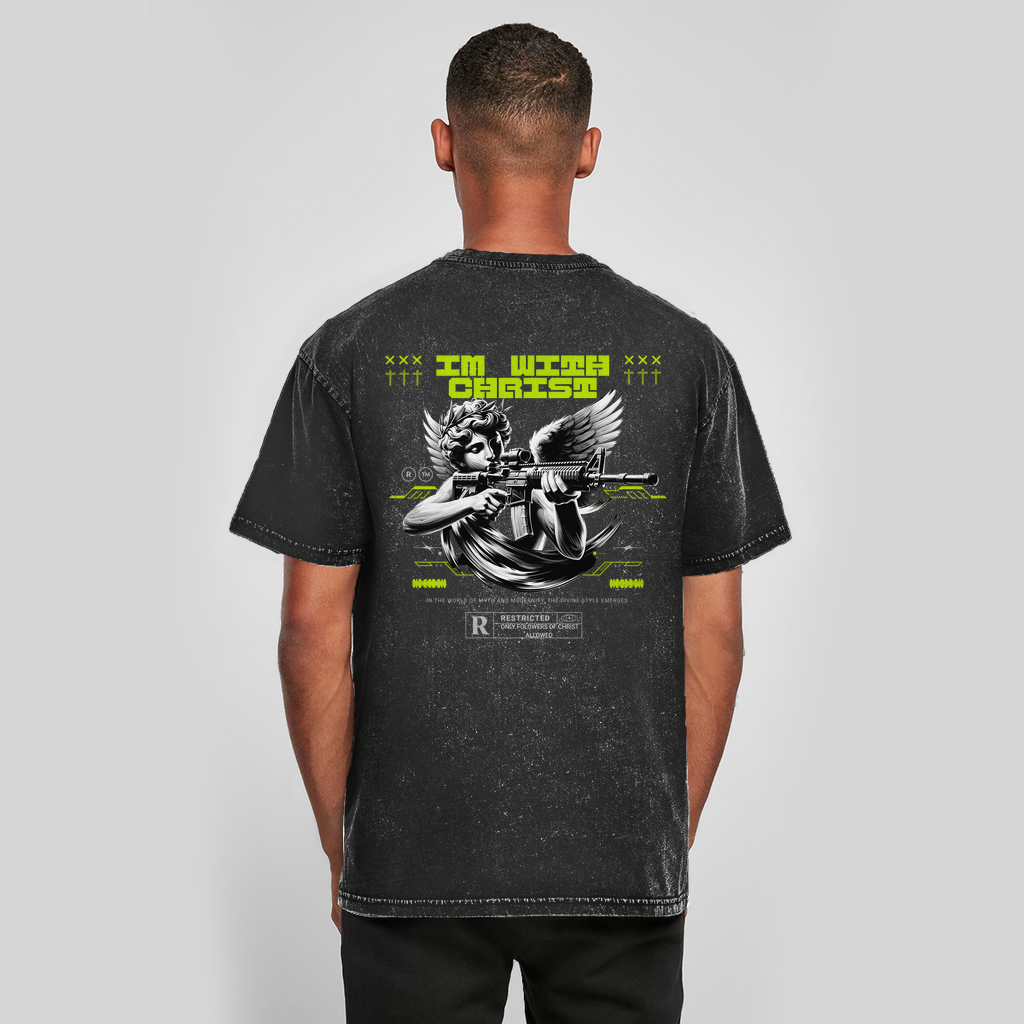 Oversize Washed T-Shirt Angel