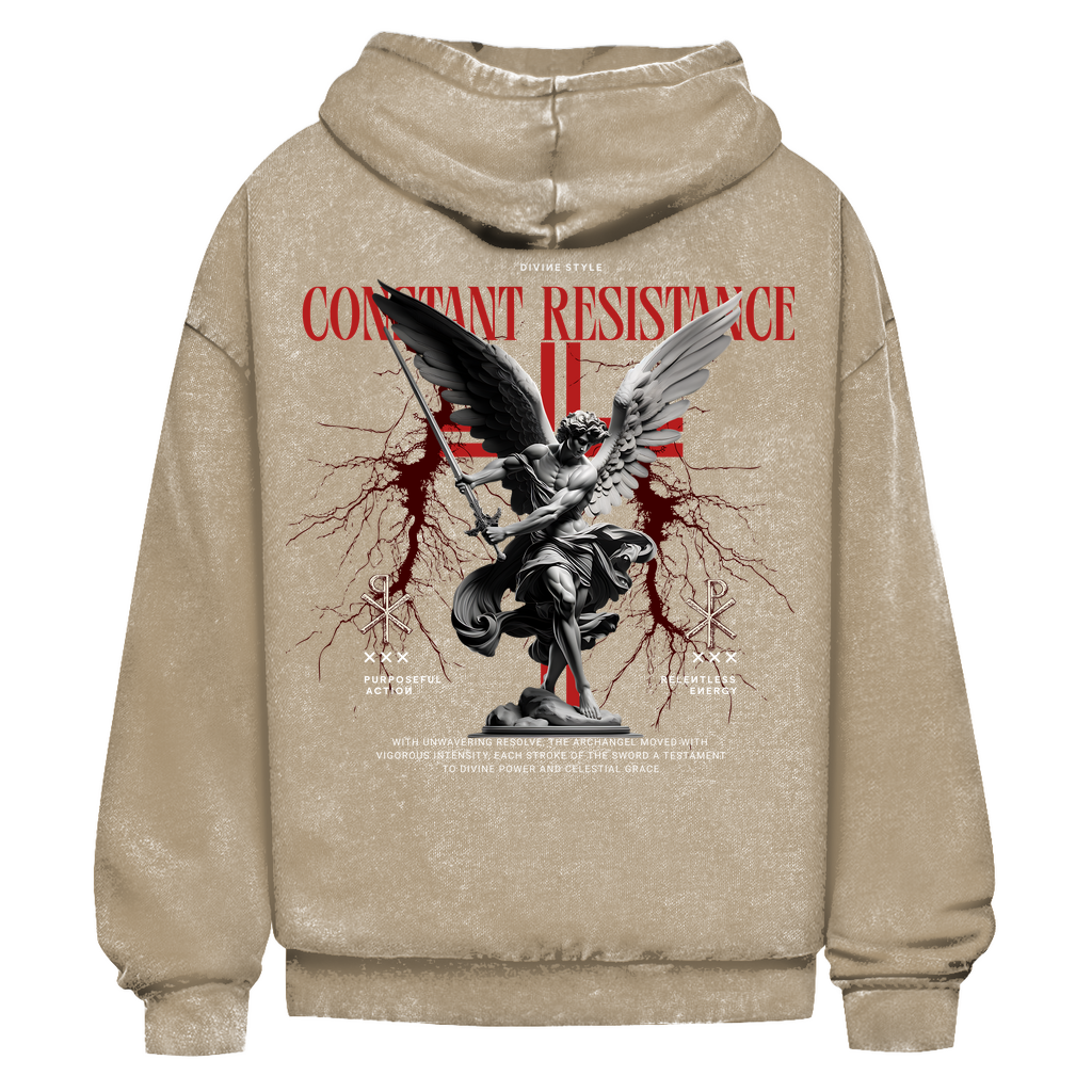 Oversize Washed Hoodie Angel